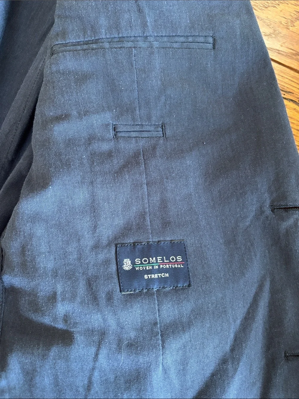J. Crew Ludlow Somelos Blazer Men’s Navy Blue Cotton Stretch Portugal Size 38R